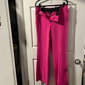 Victoria Beckham pink wide leg pants
